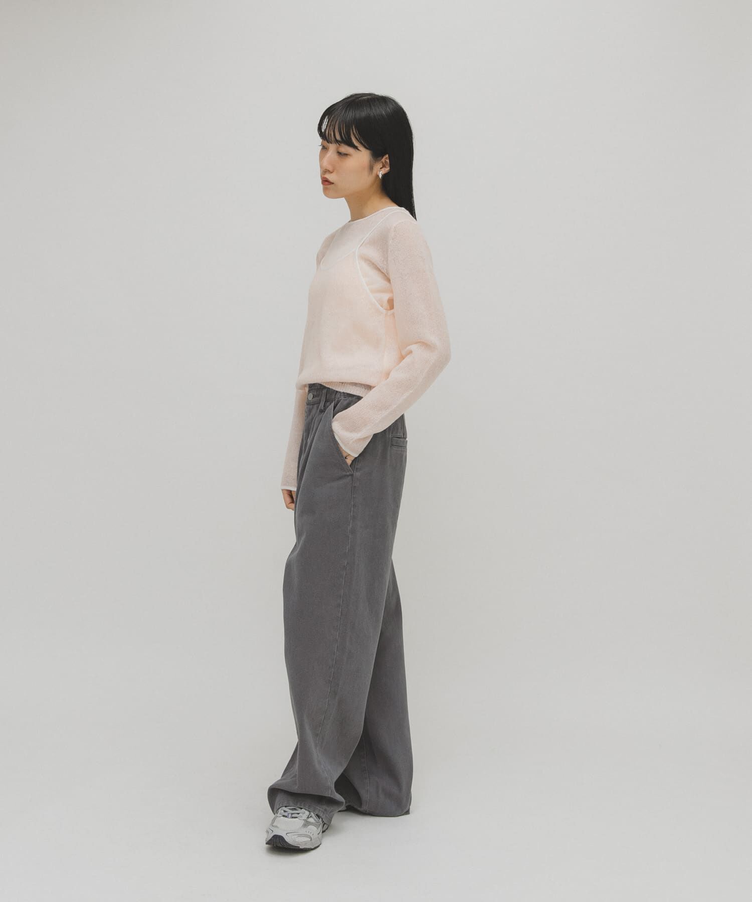  「バイカラーキャミレイヤードニット」|ニット・セーター|