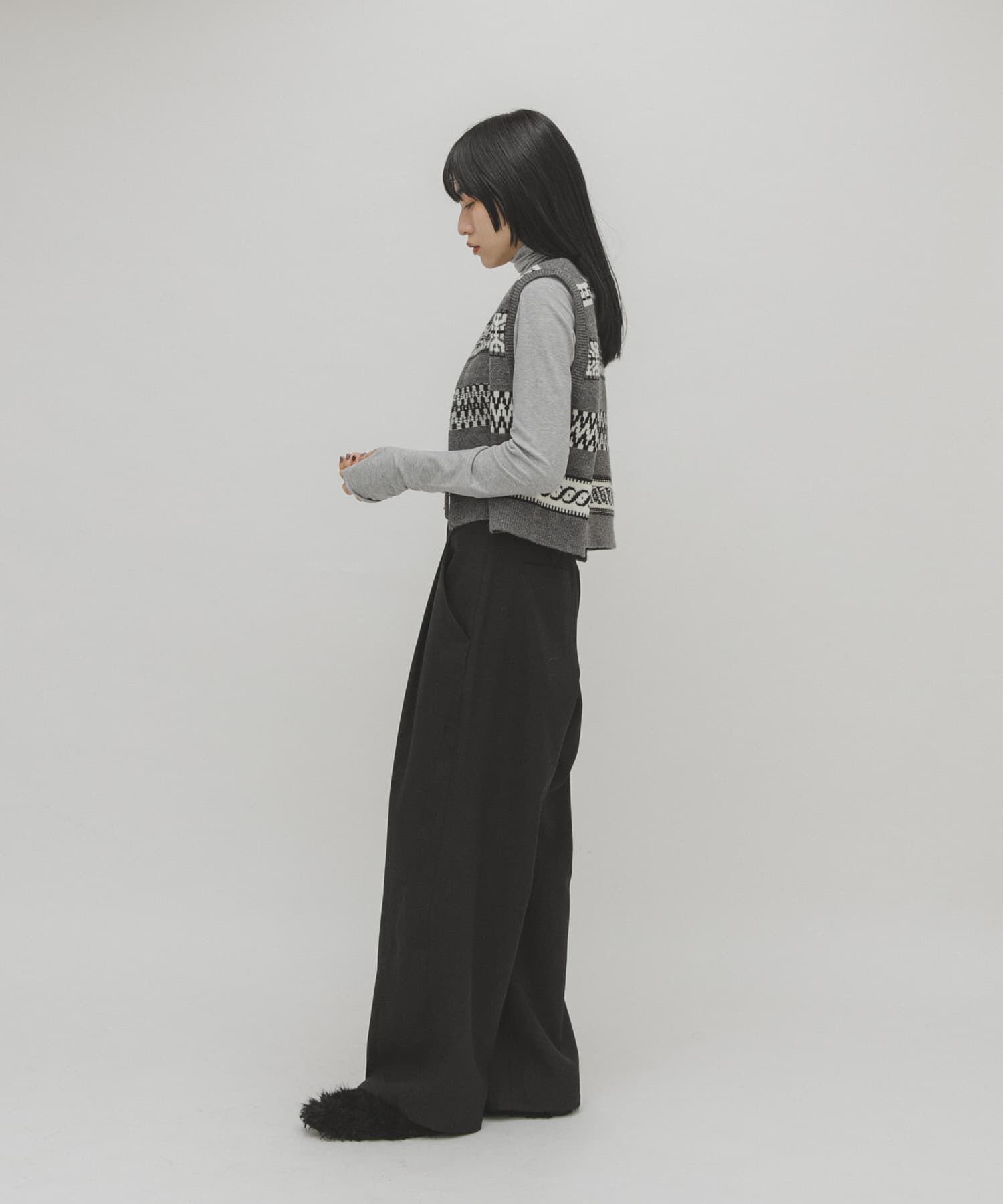  「ジャガードリメイクベスト」|ベスト・ジレ|