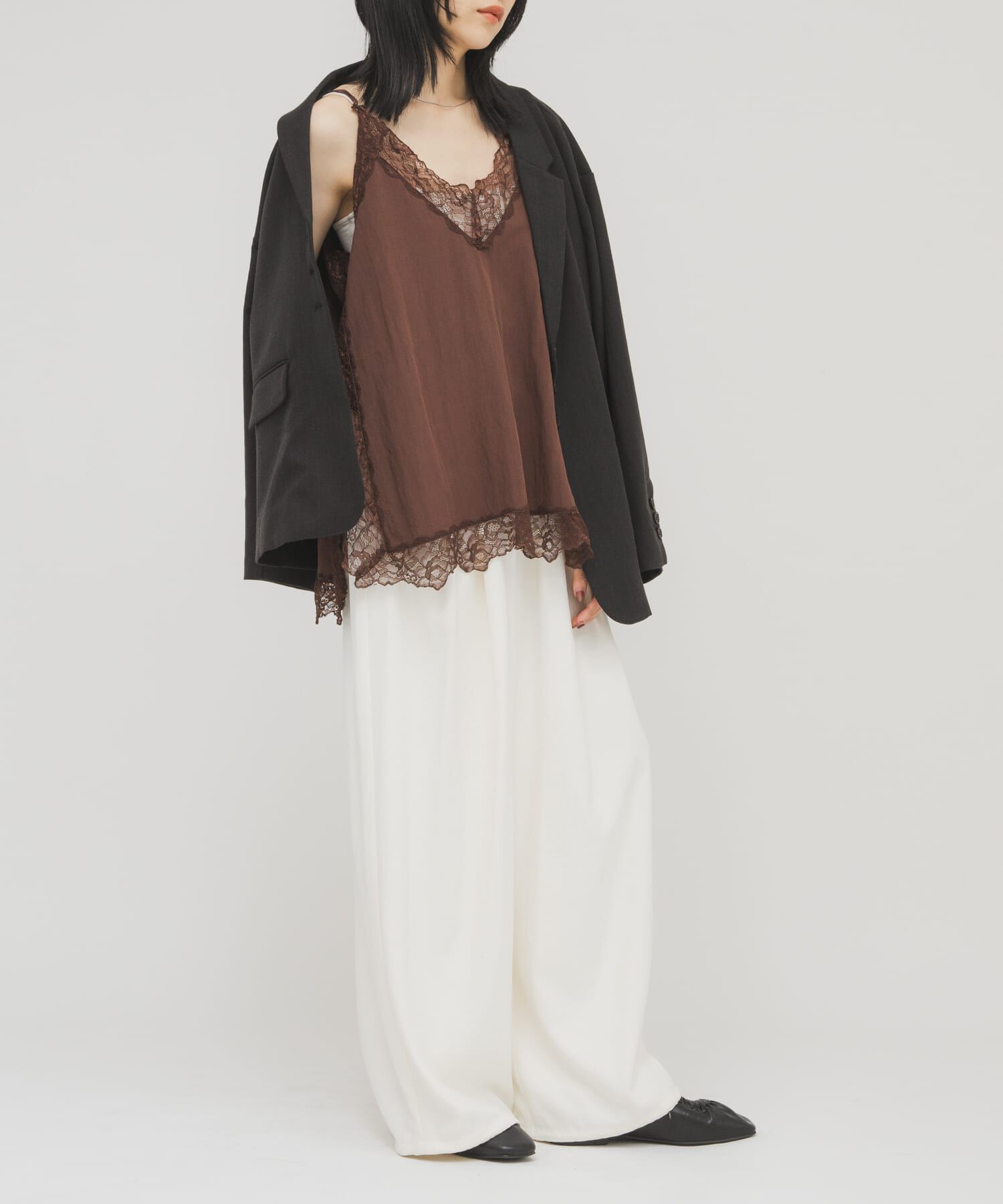  「ヴィンテージライクレースキャミソール」|キャミソール|