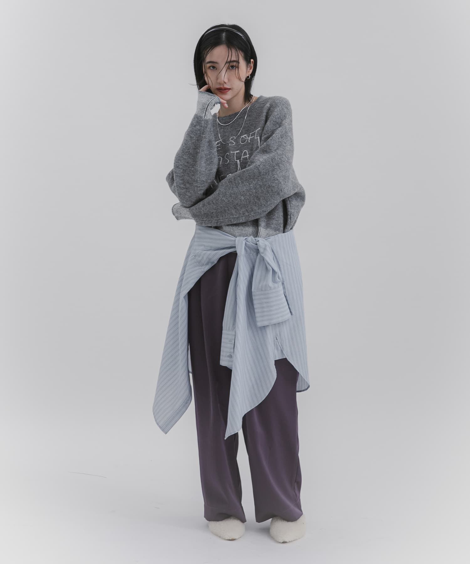 SENSE OF PLACE by URBAN RESEARCH「ロゴシシュウバイカラーリブニット」|ニット・セーター|