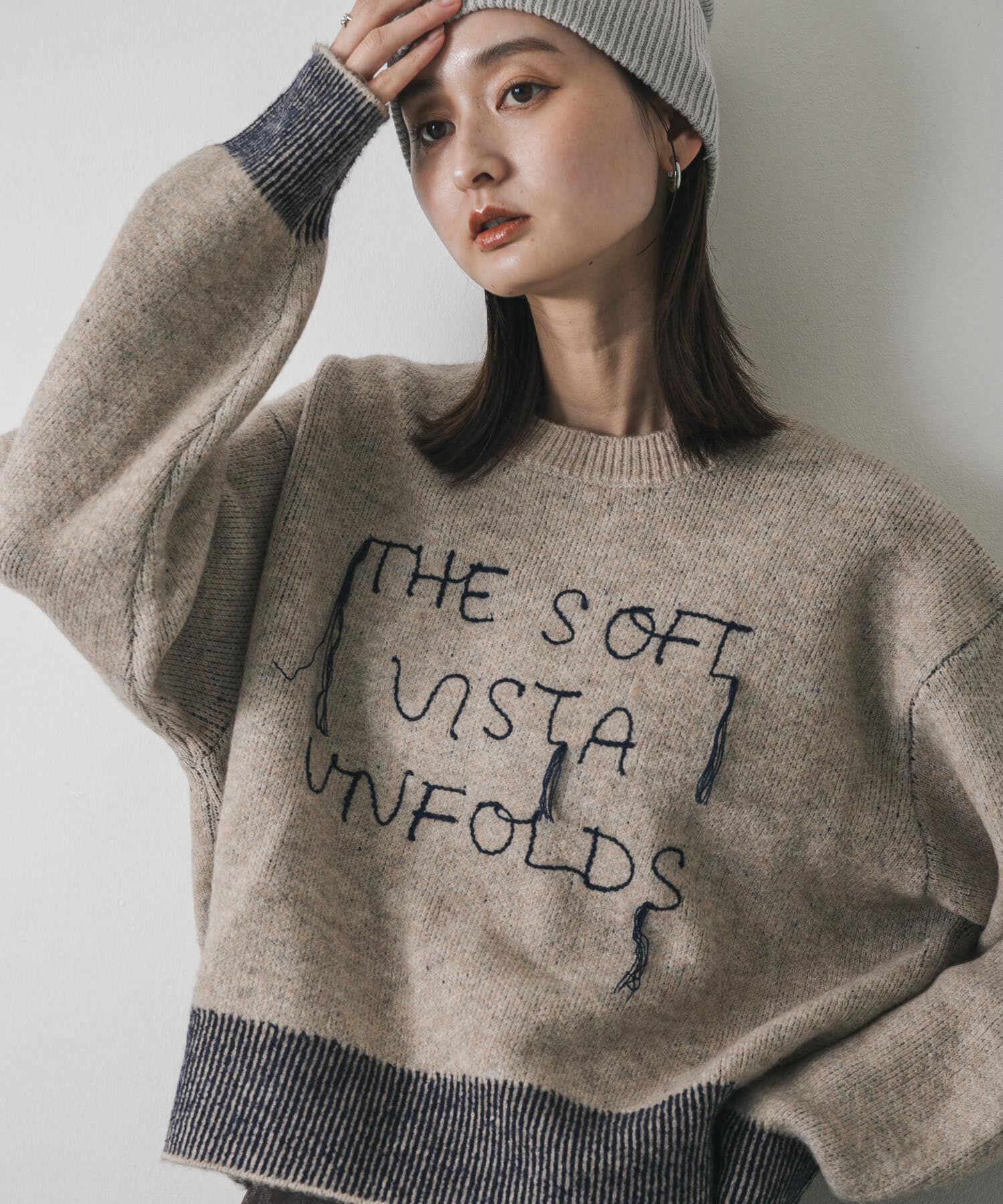 SENSE OF PLACE by URBAN RESEARCH「ロゴシシュウバイカラーリブニット」|ニット・セーター|