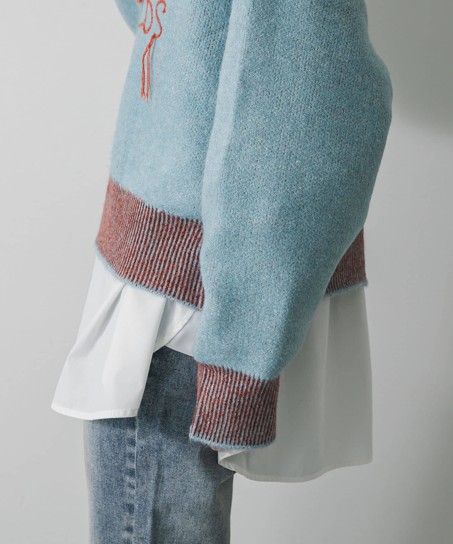 SENSE OF PLACE by URBAN RESEARCH「ロゴシシュウバイカラーリブニット」|ニット・セーター|