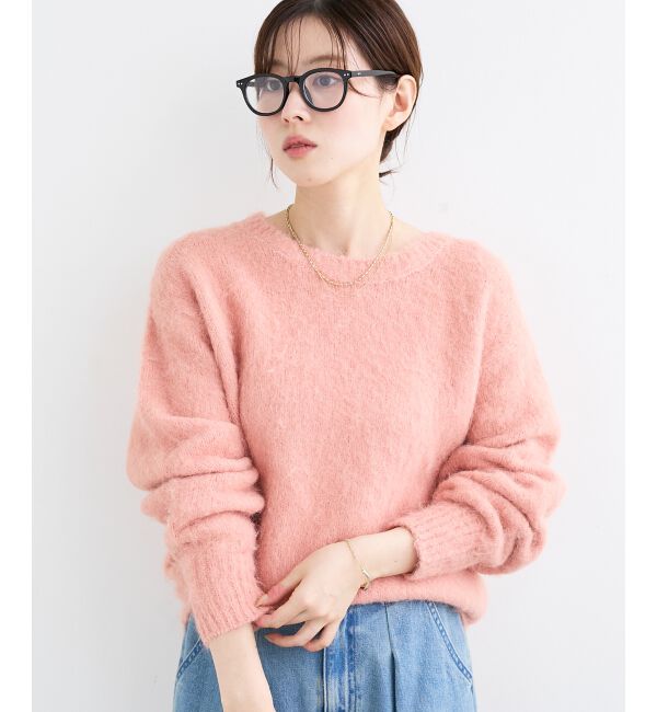  「《手洗い可能》ソフトシャギーニットプルオーバー」|ニット・セーター|