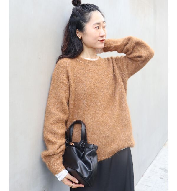  「《手洗い可能》ソフトシャギーニットプルオーバー」|ニット・セーター|