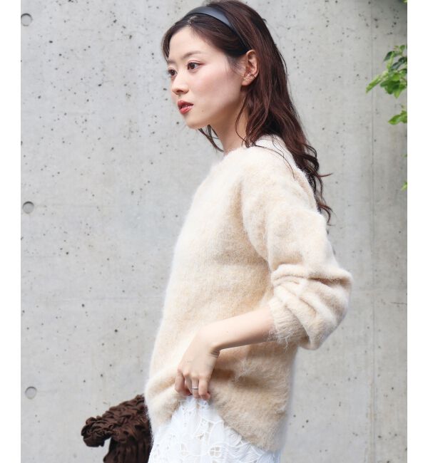  「《手洗い可能》ソフトシャギーニットプルオーバー」|ニット・セーター|