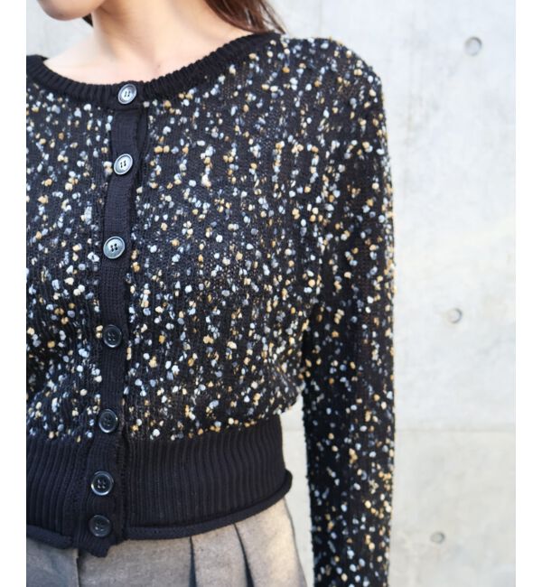  「《WEB限定アイテム》pomponヤーンニットカーディガン」|カーディガン|