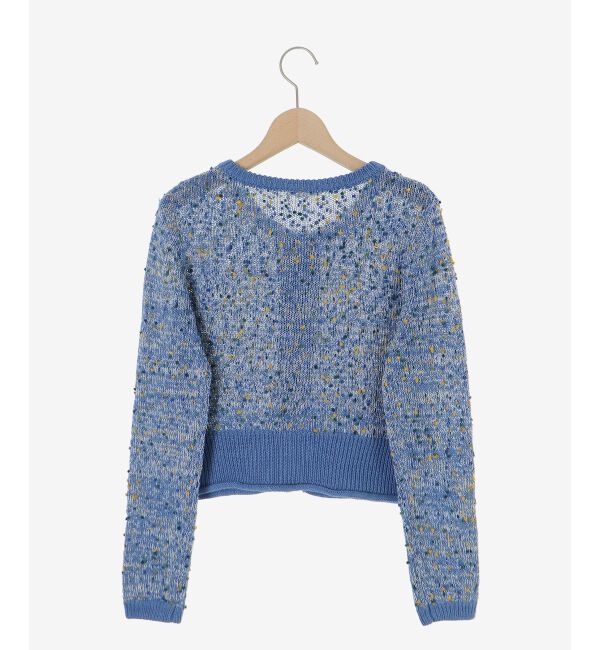  「《WEB限定アイテム》pomponヤーンニットカーディガン」|カーディガン|