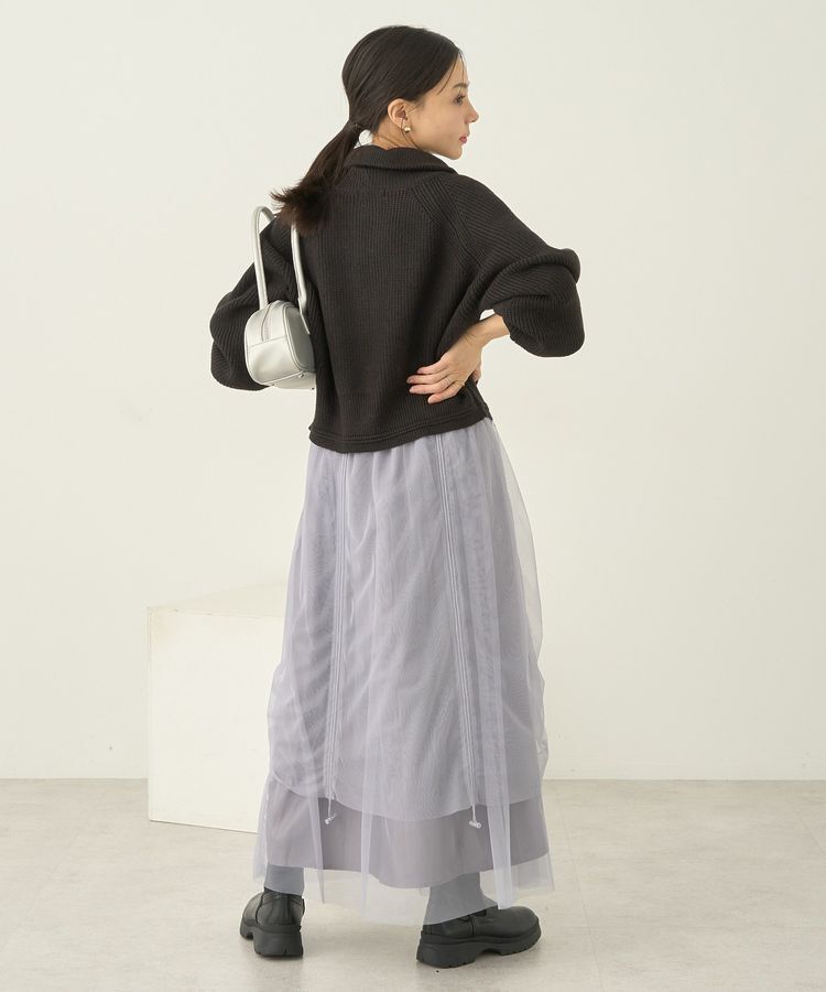earth music&ecology「2wayドロストチュールスカート」|スカート|