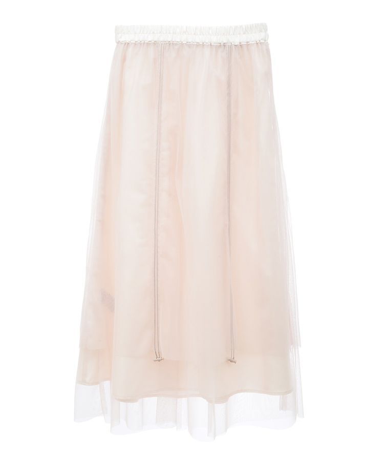 earth music&ecology「2wayドロストチュールスカート」|スカート|