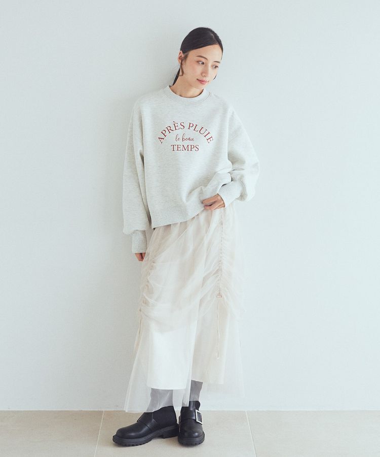 earth music&ecology「2wayドロストチュールスカート」|スカート|