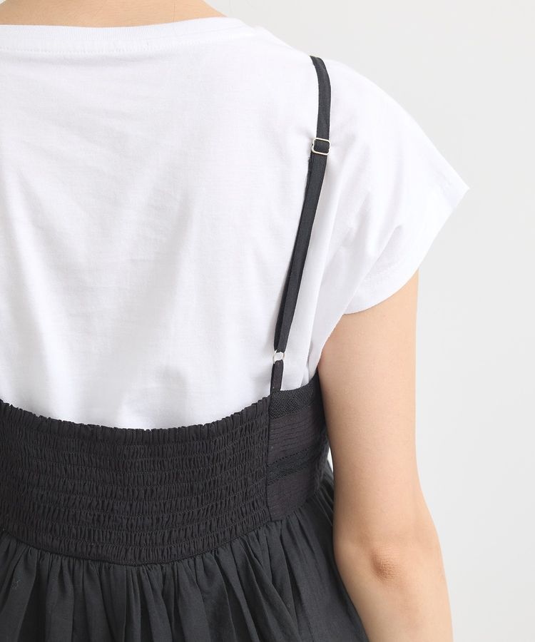 earth music&ecology「SET2点レースキャミ+フレンチTee」|Tシャツ・カットソー|