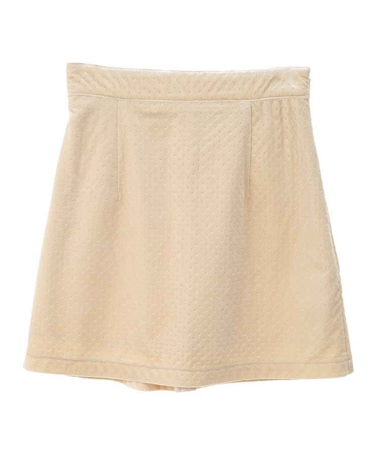 earth music&ecology「ベロアドットミニスカート」|タイト|