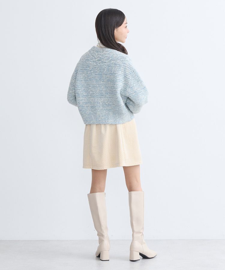 earth music&ecology「ベロアドットミニスカート」|タイト|