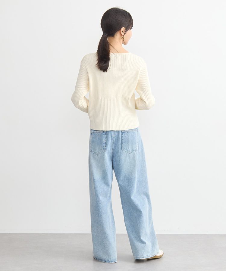 earth music&ecology「シルバープチ釦リブニットカーディガン」|カーディガン|