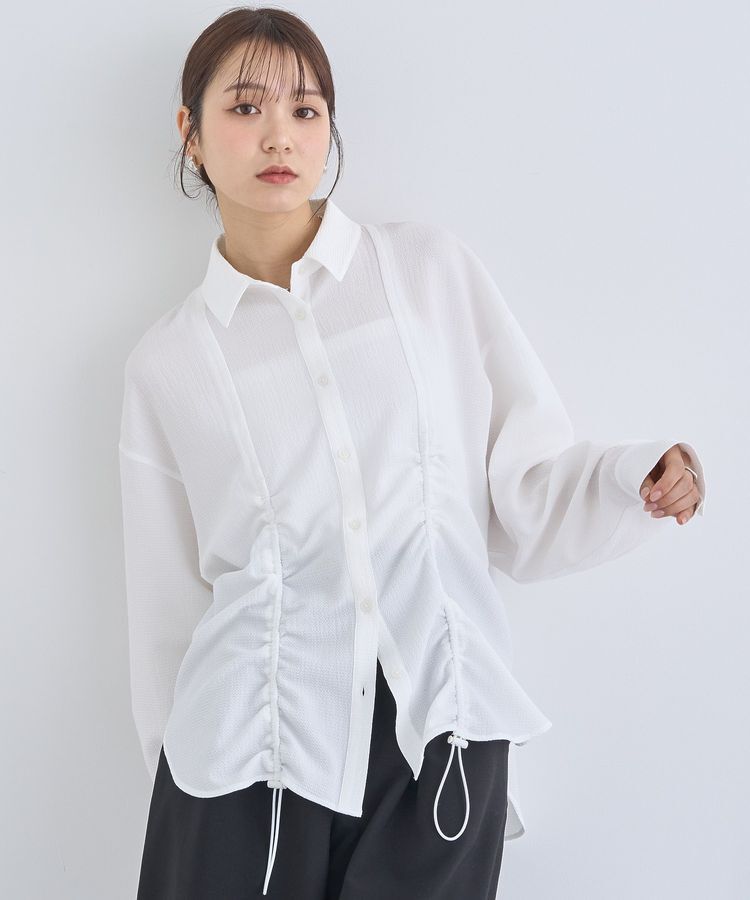 earth music&ecology「ドロストギャザーシャツ」|シャツ・ブラウス|