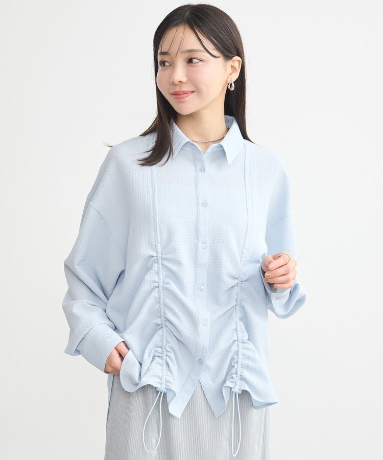 earth music&ecology「ドロストギャザーシャツ」|シャツ・ブラウス|Sax