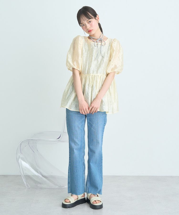 earth music&ecology「シアージャガードペプラムチュニック」|チュニック|