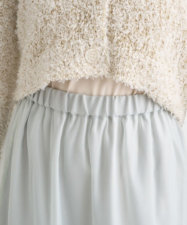 earth music&ecology「オーガンジーフリルヘムスカート」|フレア|