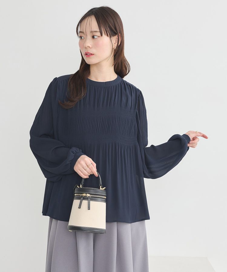 earth music&ecology「マジョリカプリーツブラウス」|シャツ・ブラウス|