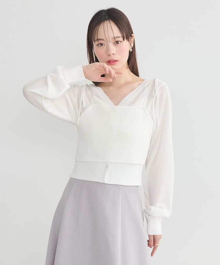 earth music&ecology「ラメリブニットビスチェ」|ベスト・ジレ|