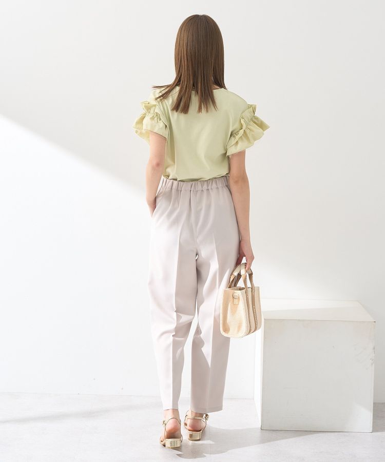 earth music&ecology「ギャザーフリルスリーブカットソー」|Tシャツ・カットソー|