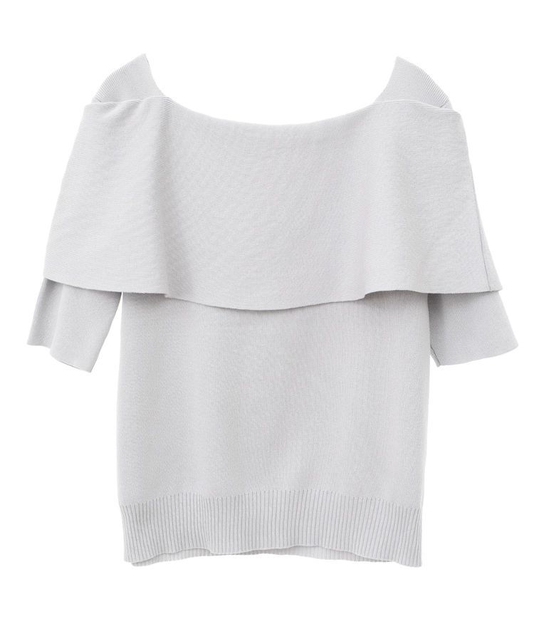 earth music&ecology「リボン半袖ニットプルオーバー」|ニット・セーター|