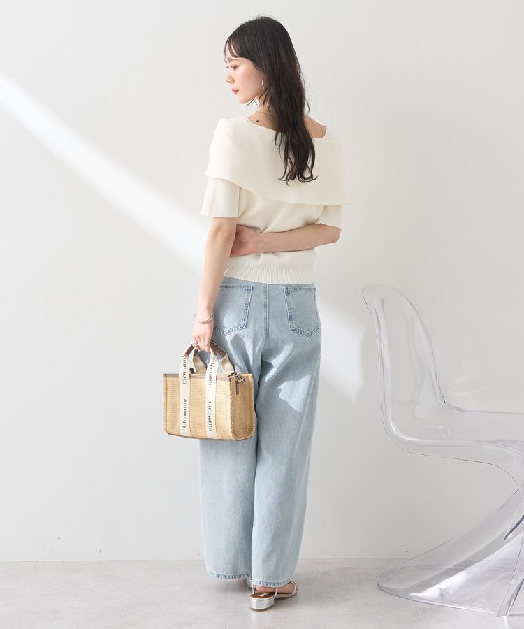 earth music&ecology「リボン半袖ニットプルオーバー」|ニット・セーター|