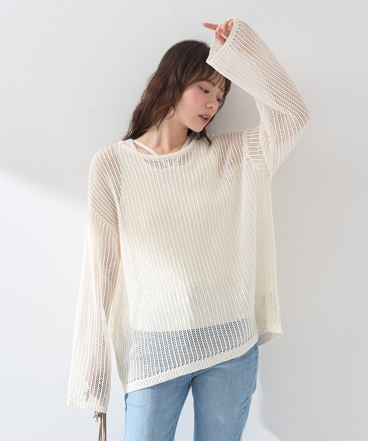 earth music&ecology「SET2点メッシュプルオーバー＋タンクトップ」|ニット・セーター|