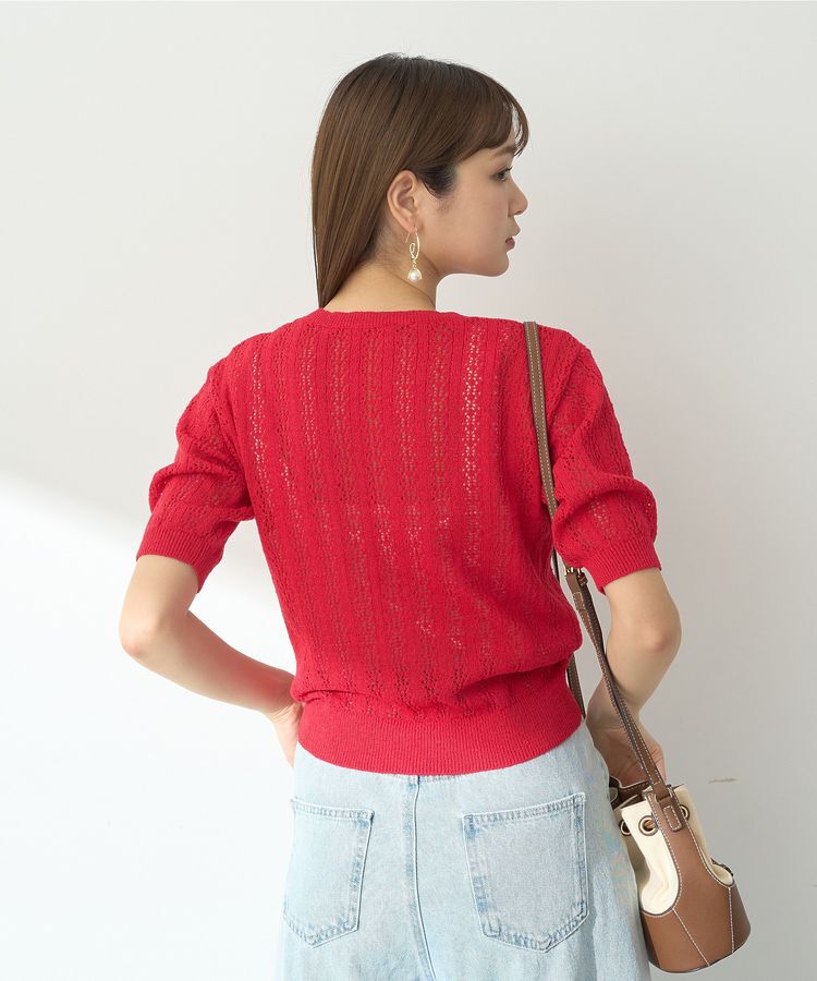 earth music&ecology「透かしニットプルオーバー」|ニット・セーター|