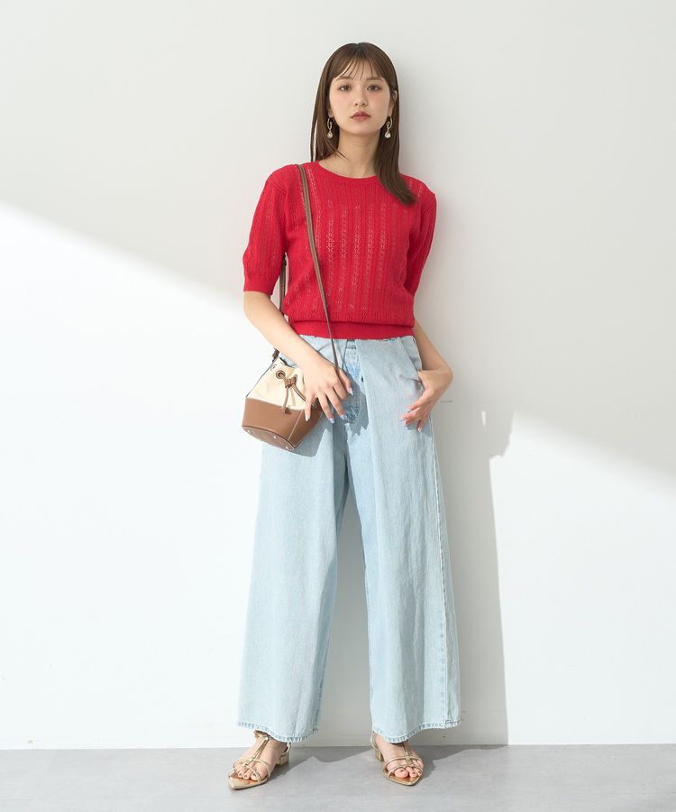 earth music&ecology「透かしニットプルオーバー」|ニット・セーター|