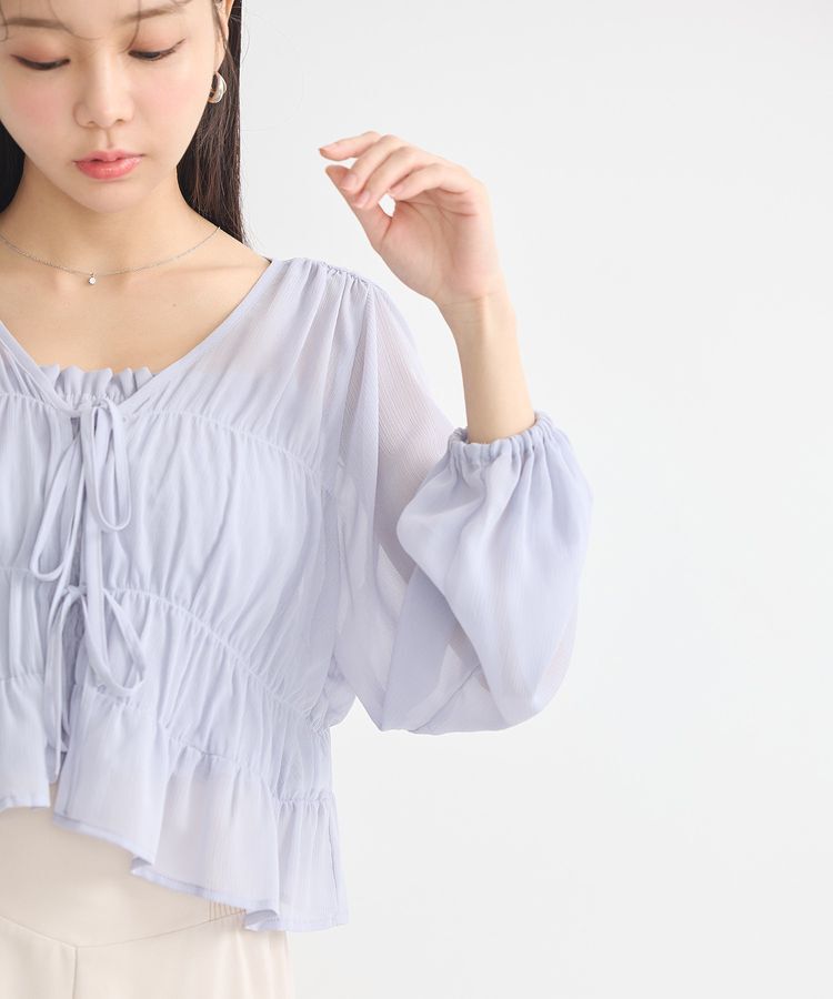 earth music&ecology「SET2点シアーシャーリングブラウス＋インナー」|シャツ・ブラウス|