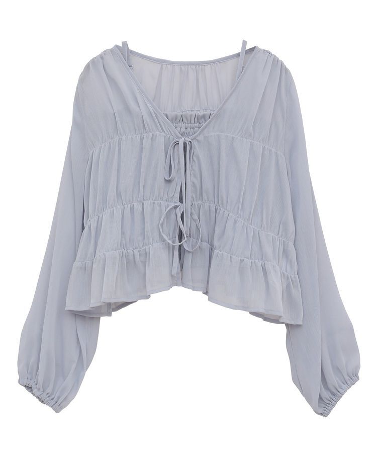 earth music&ecology「SET2点シアーシャーリングブラウス＋インナー」|シャツ・ブラウス|