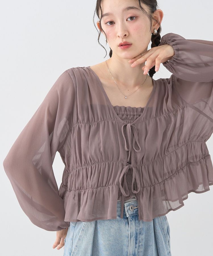 earth music&ecology「SET2点シアーシャーリングブラウス＋インナー」|シャツ・ブラウス|Mocha