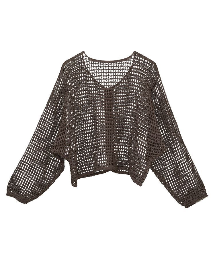 earth music&ecology「SET2点メッシュニットカーディガン＋ビスチェ」|カーディガン|