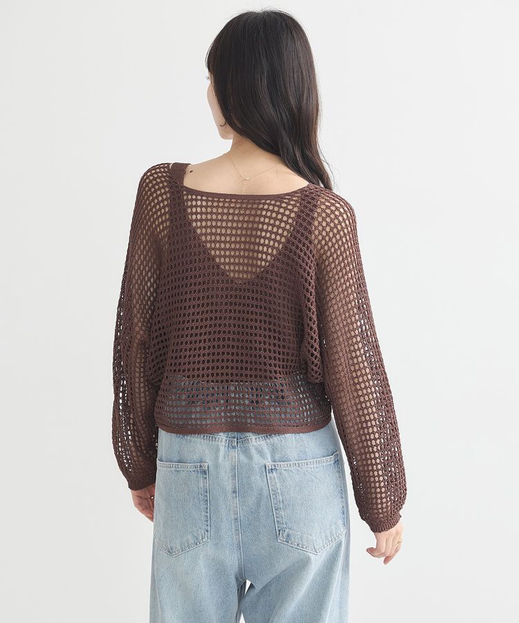 earth music&ecology「SET2点メッシュニットカーディガン＋ビスチェ」|カーディガン|