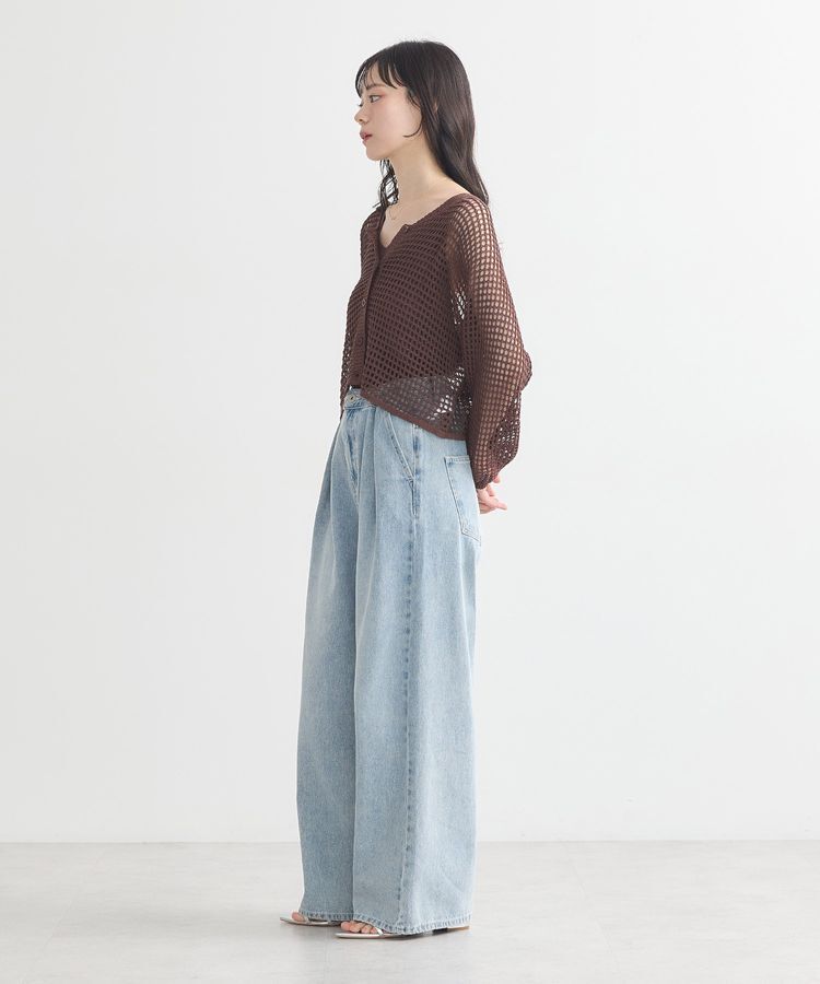 earth music&ecology「SET2点メッシュニットカーディガン＋ビスチェ」|カーディガン|