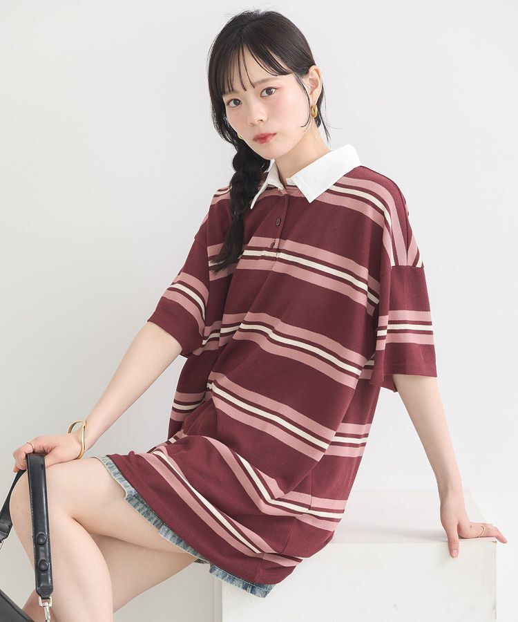 earth music&ecology「レトロボーダーラガーミニワンピース」|ワンピース|