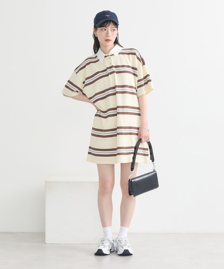 earth music&ecology「レトロボーダーラガーミニワンピース」|ワンピース|