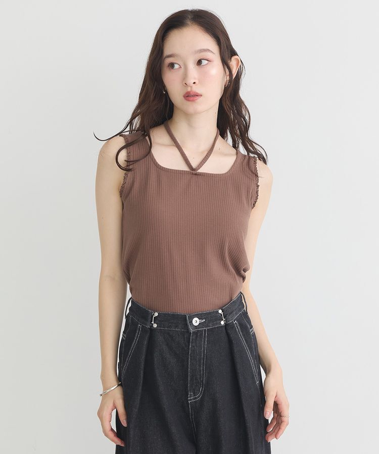 earth music&ecology「マルチwayネックホルターレースタンク」|キャミソール|