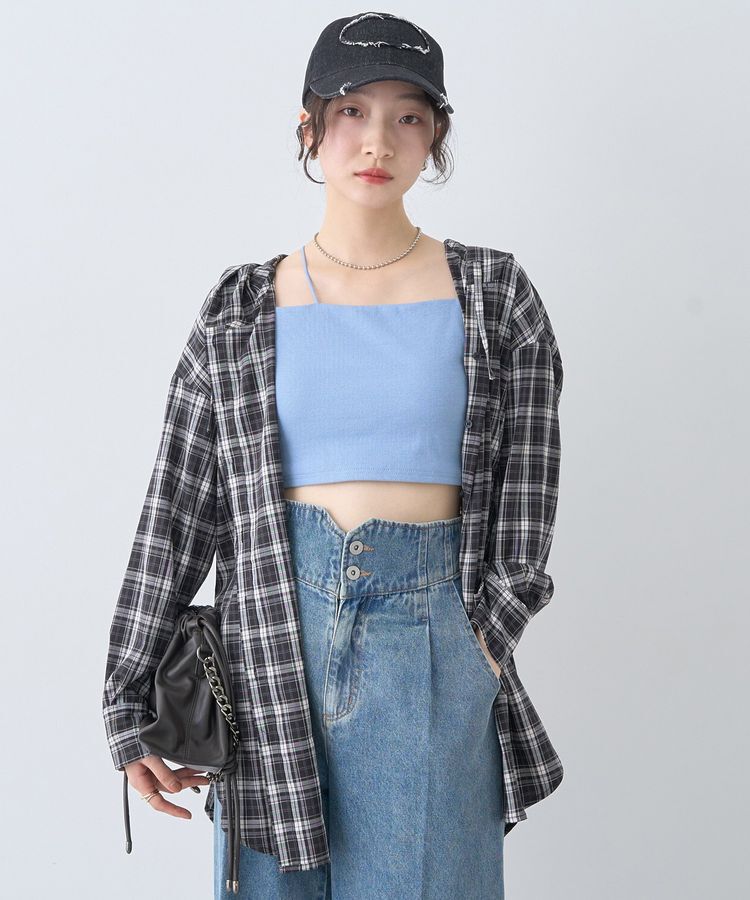 earth music&ecology「フーディーチェックシャツ」|シャツ・ブラウス|