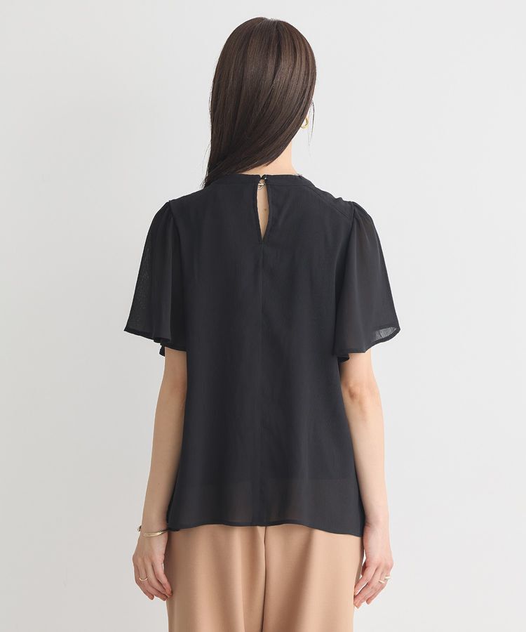 earth music&ecology「マジョリカプリーツ半袖ブラウス」|シャツ・ブラウス|