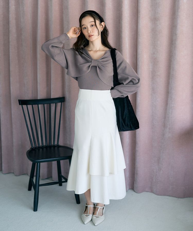 earth music&ecology「ティアードイレヘムスカート」|フレア|