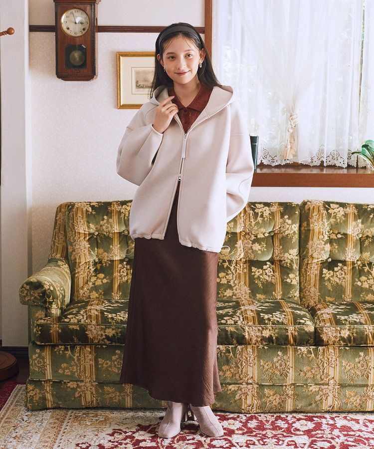 earth music&ecology「ストレッチサテンスカート」|スカート|