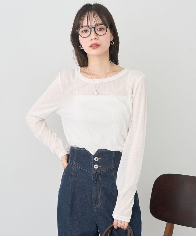 earth music&ecology「クルーネックシアーテレコプルオーバー」|Tシャツ・カットソー|