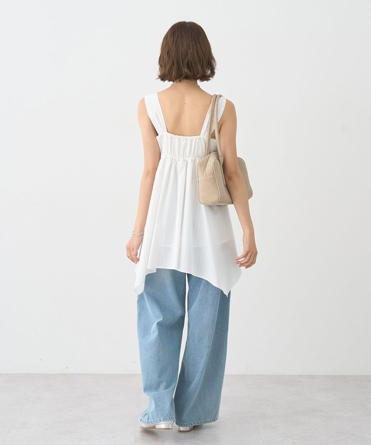 earth music&ecology「ワイドフリンジデニムパンツ」|デニム|