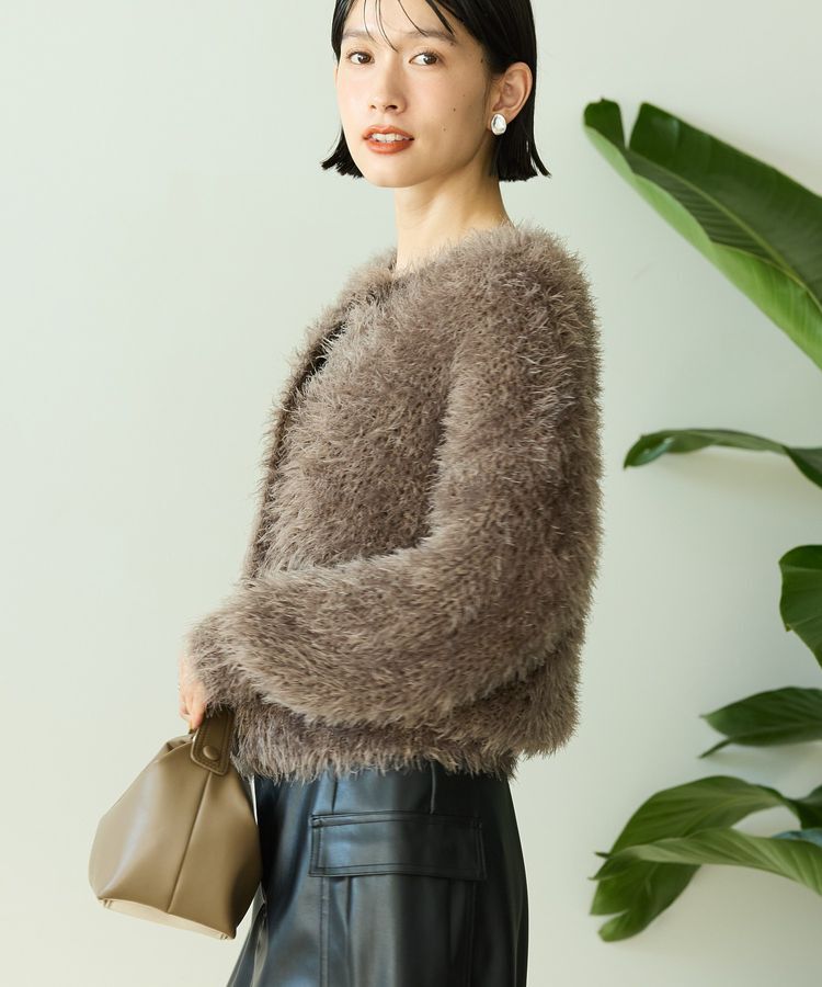 AMERICAN HOLIC「シャギーニットクルーネックカーディガン」|カーディガン|