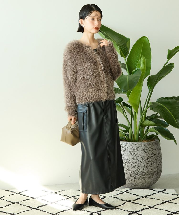 AMERICAN HOLIC「シャギーニットクルーネックカーディガン」|カーディガン|