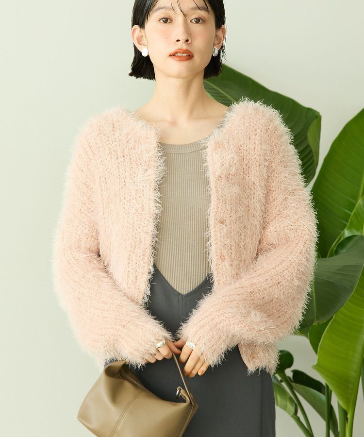 AMERICAN HOLIC「シャギーニットクルーネックカーディガン」|カーディガン|