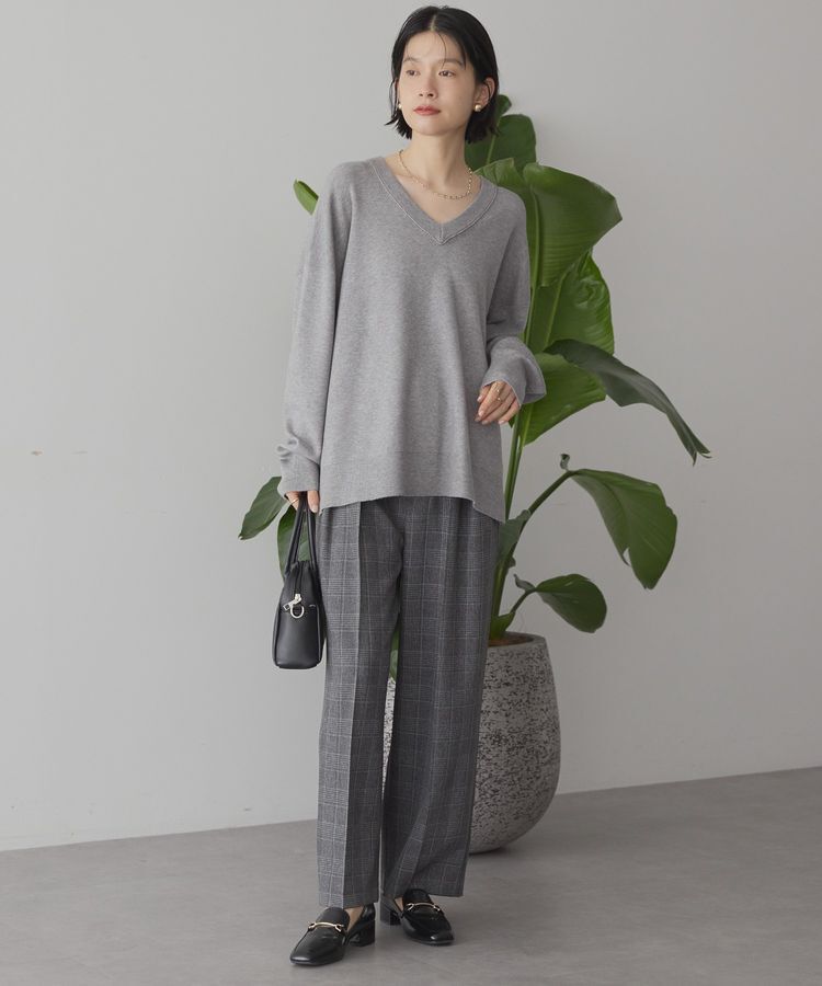 AMERICAN HOLIC「バイパチVネックニットプルオーバー＜静電気軽減＞」|ニット・セーター|