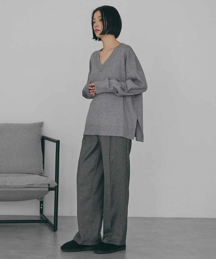 AMERICAN HOLIC「バイパチVネックニットプルオーバー＜静電気軽減＞」|ニット・セーター|